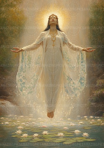 White tara buddhist goddess - white,