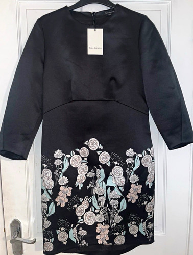 Tara jarmon black satin - tara, shift