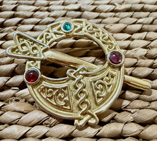 Vintage gold tone metal celtic - vintage,