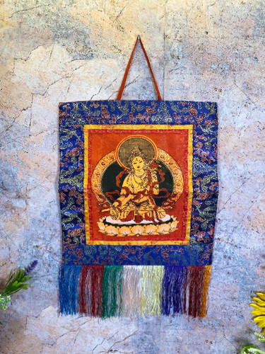 Tibetan tara brocade thangka - tara,