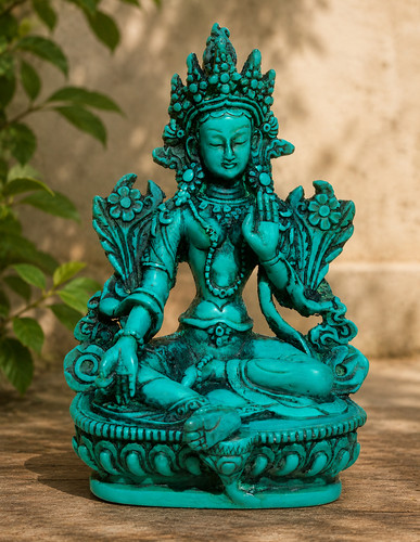 Green tara buddha statue - buddha,