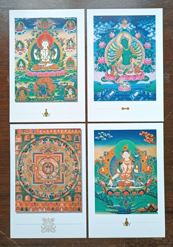 Buddhist auspicious postcard - buddhist,