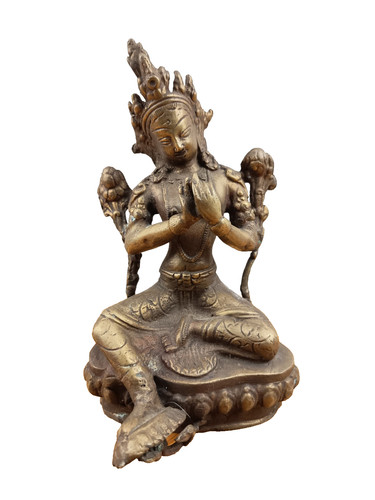 Green tara bronze statue - statue,