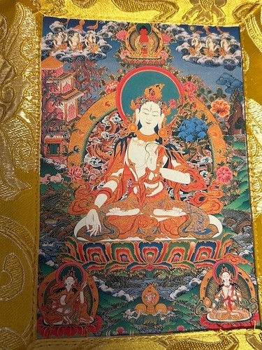 White tara postcard thangka - tara,