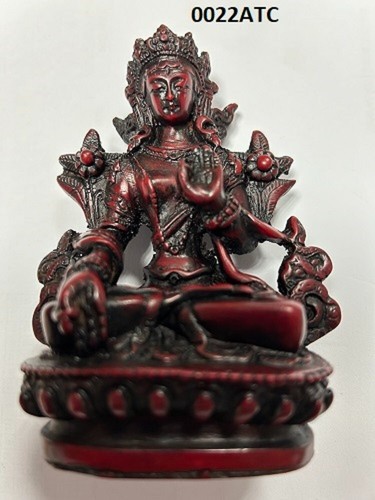Red resin tara statue h - red,